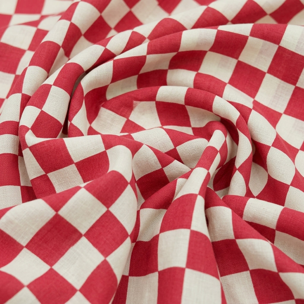 Checked Cotton Fabric - EA5258 - Swirl