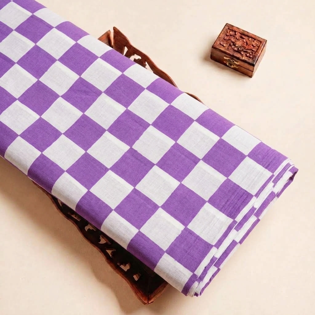 Checked Cotton Fabric - EA5260 - tray_4