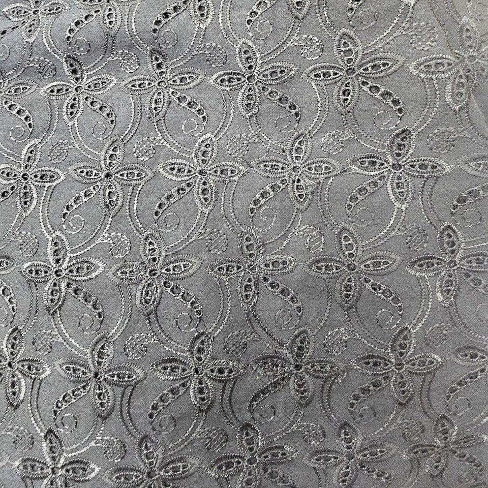 Embroidery Cotton Fabric - EA5277 - Flat fabric