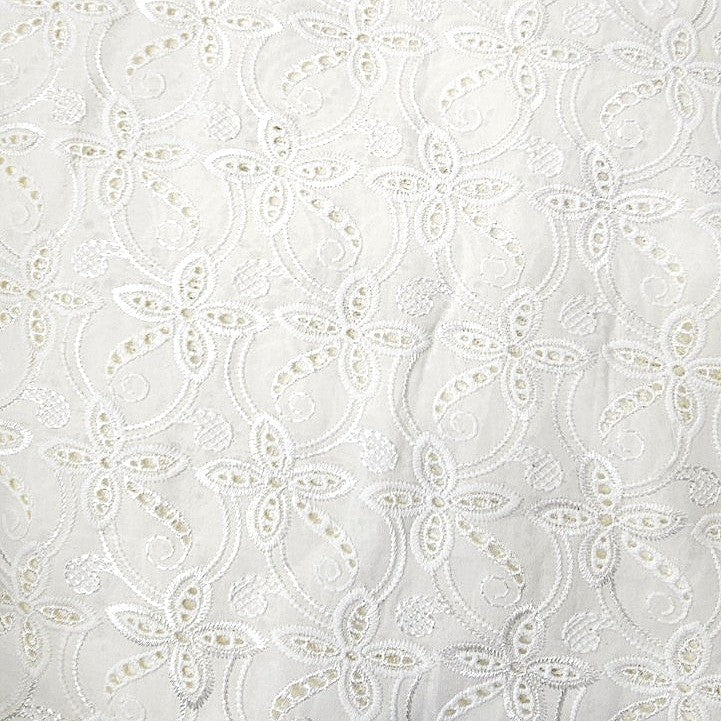 Embroidery Cotton Fabric - EA5278 - Flat fabric