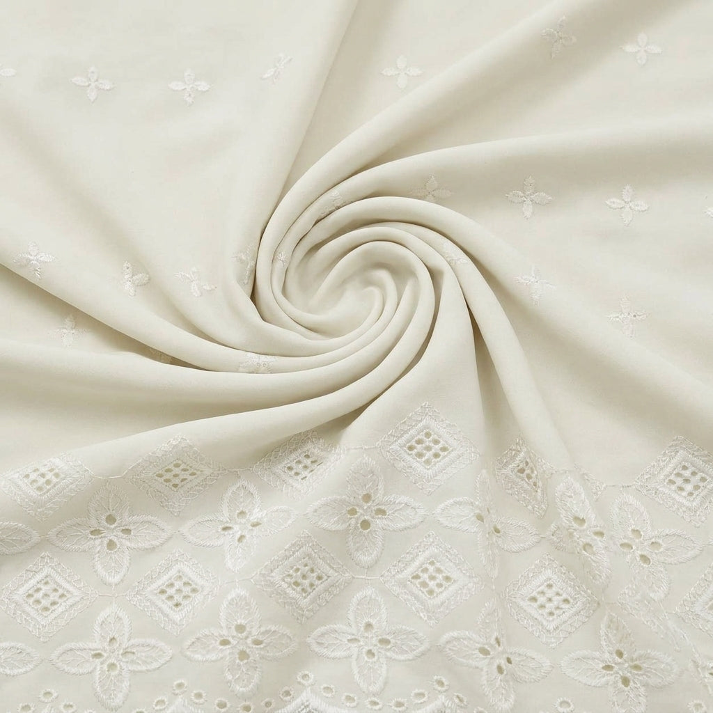 Embroidery Cotton Fabric - EA5303 - Swirl Smooth