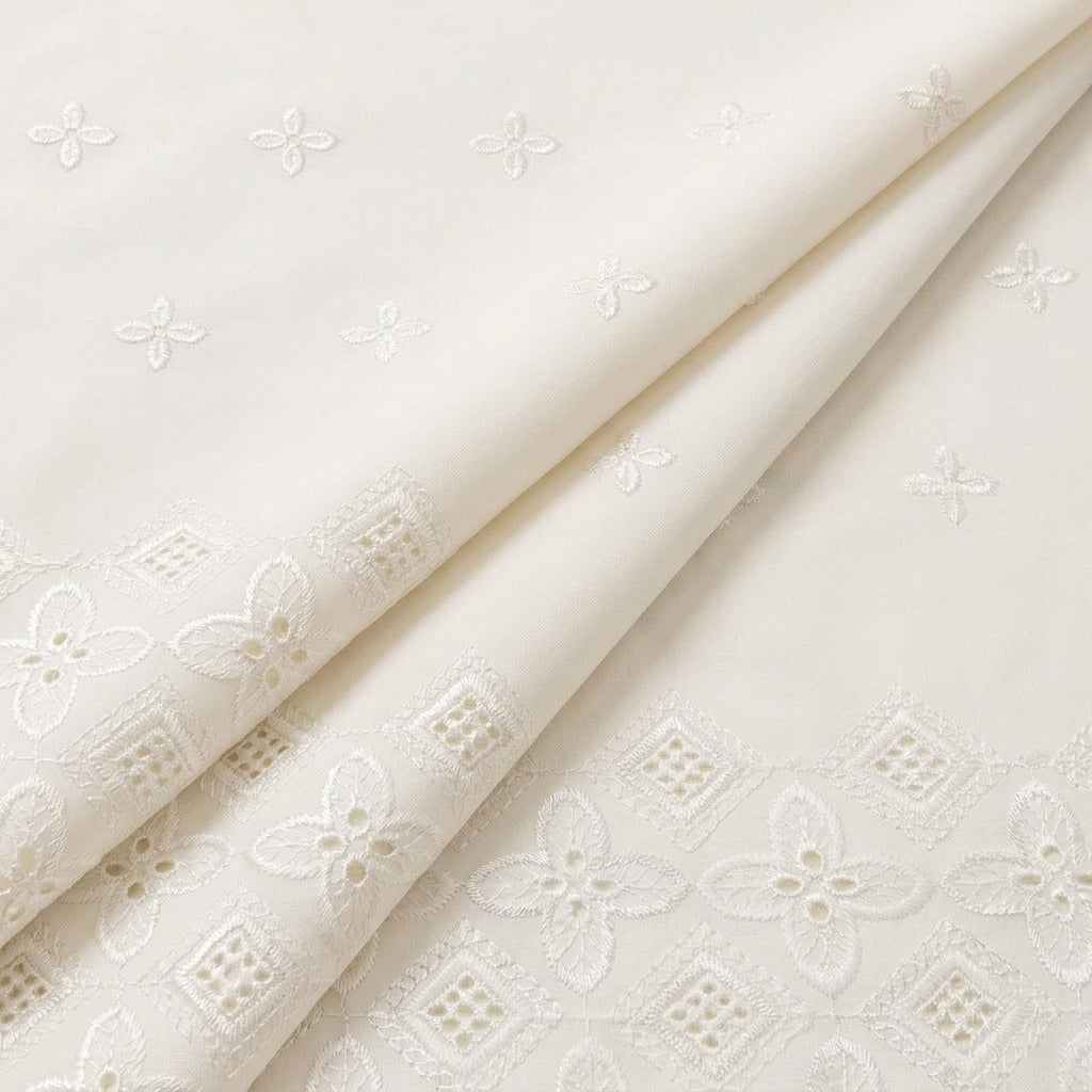 Embroidery Cotton Fabric - EA5303 - folds