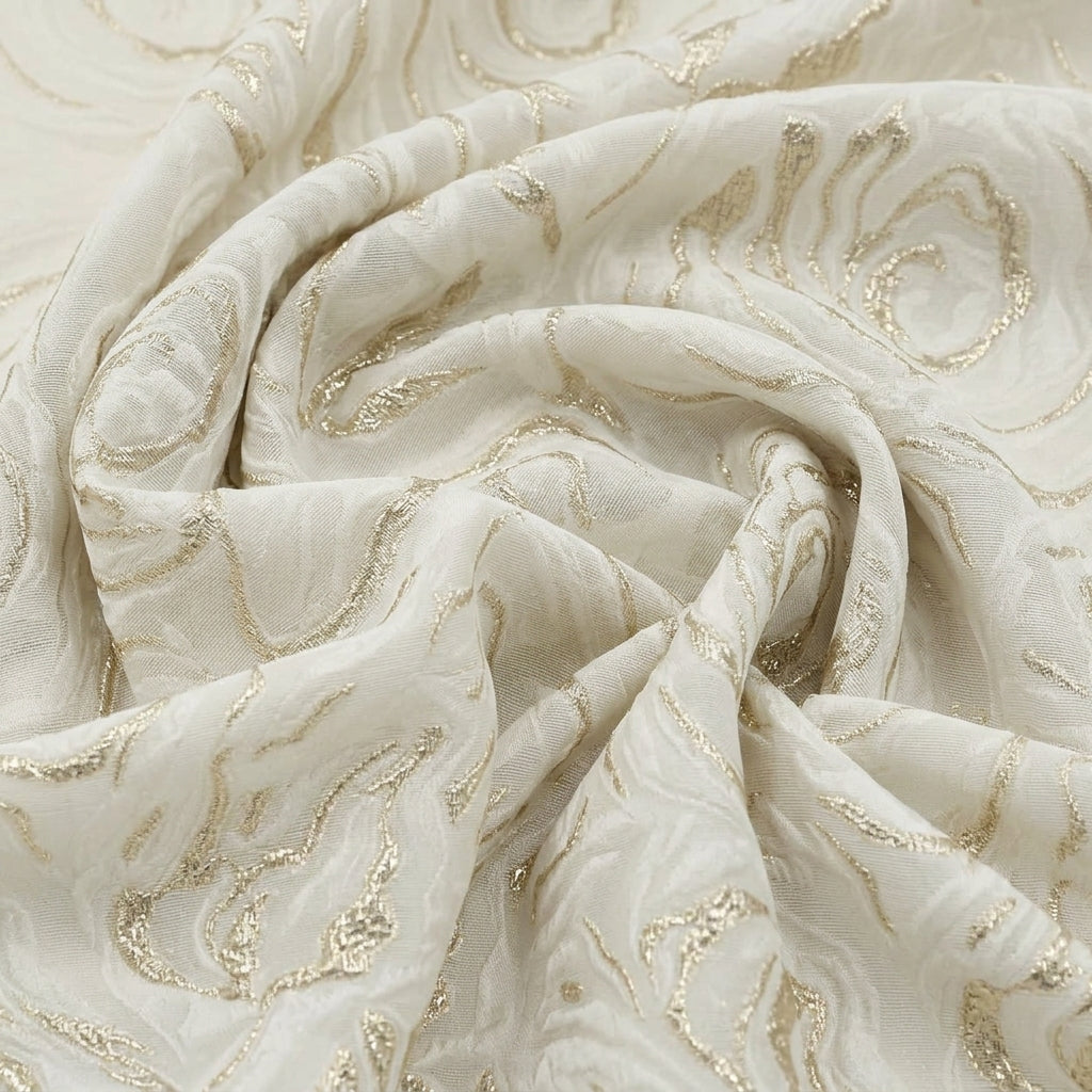 Embossed Organza Fabric - EA5306 - Swirl Smooth