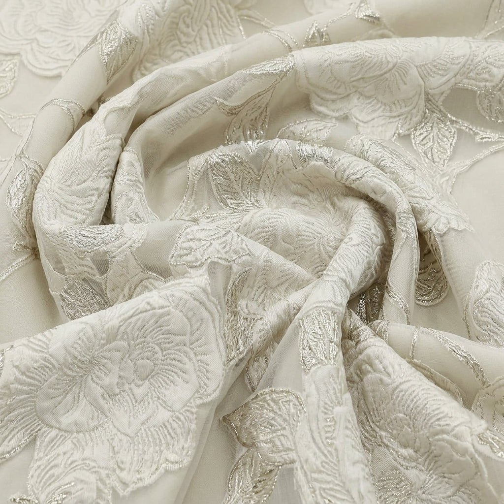 Embossed Organza Fabric - EA5309 - Swirl Smooth
