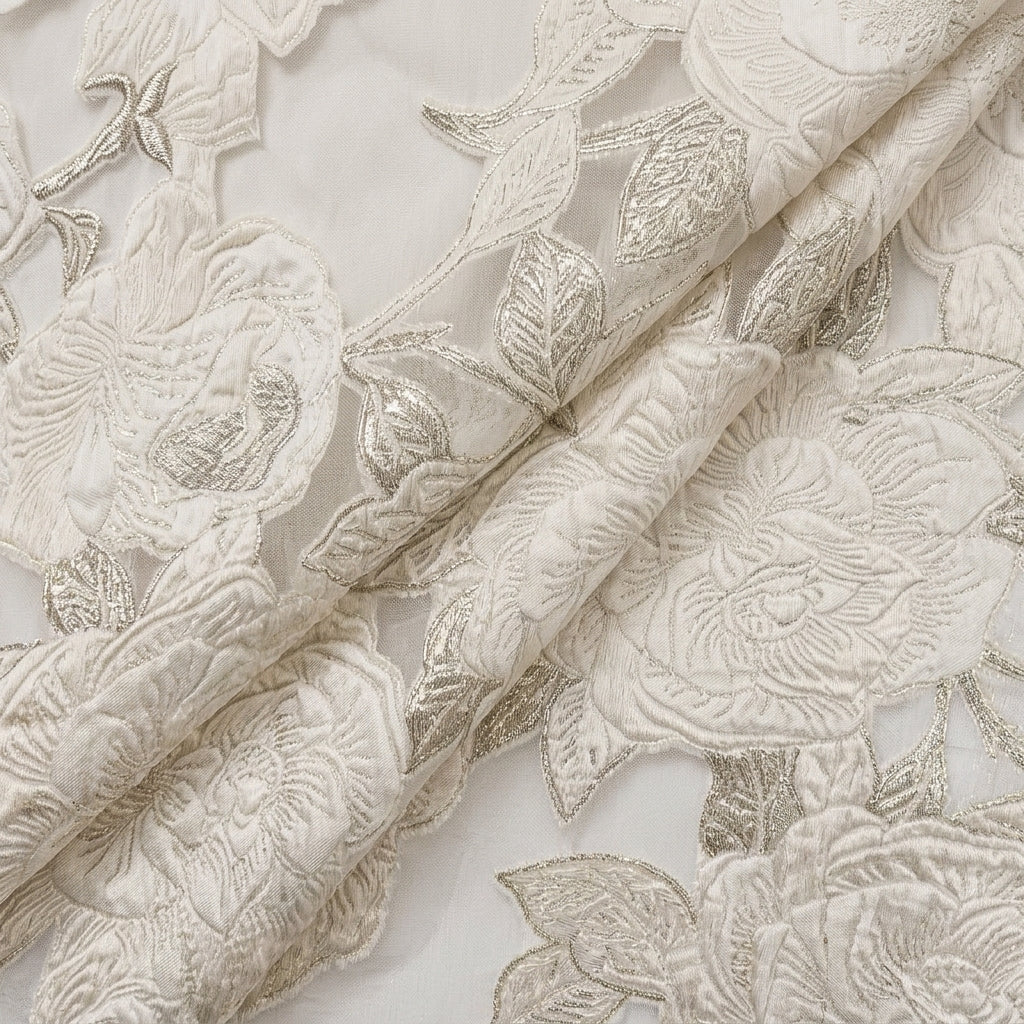 Embossed Organza Fabric - EA5309 - folds