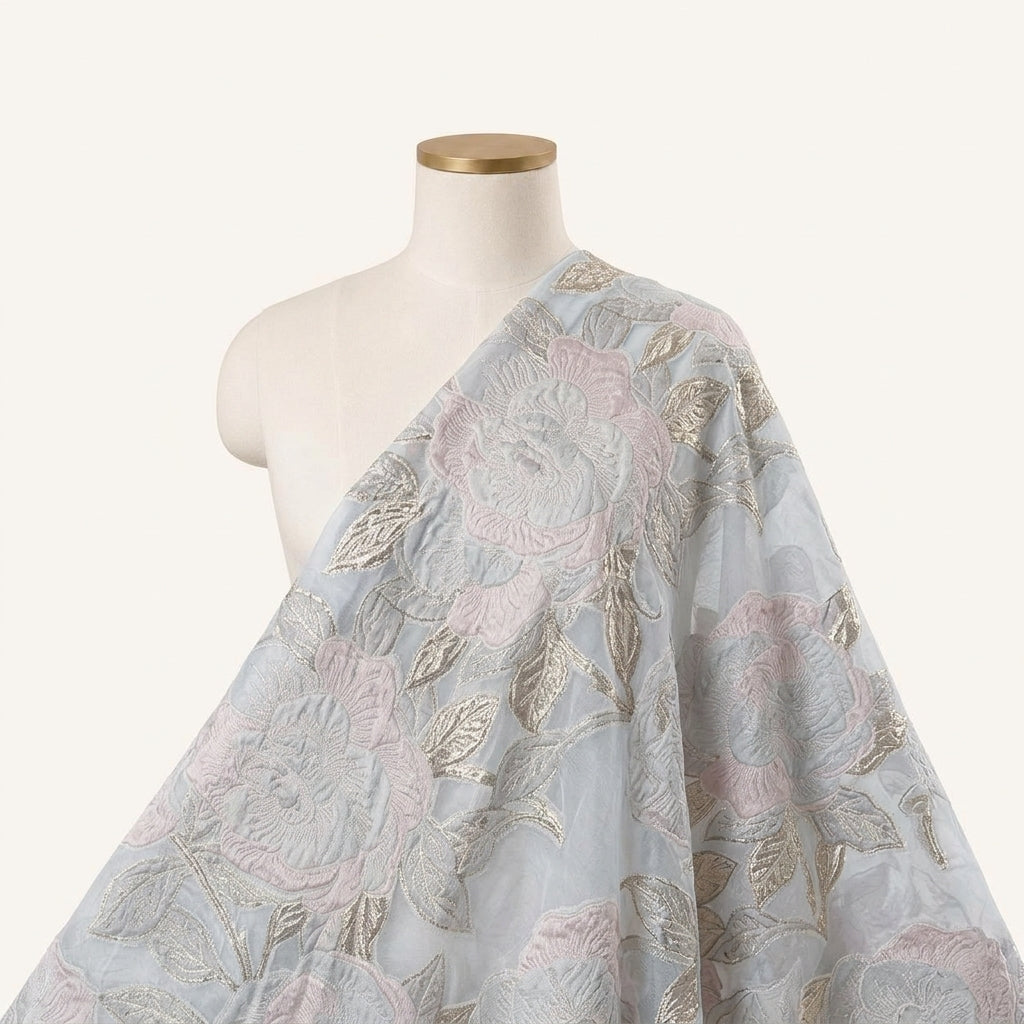 Embossed Organza Fabric - EA5310 - saree_drape