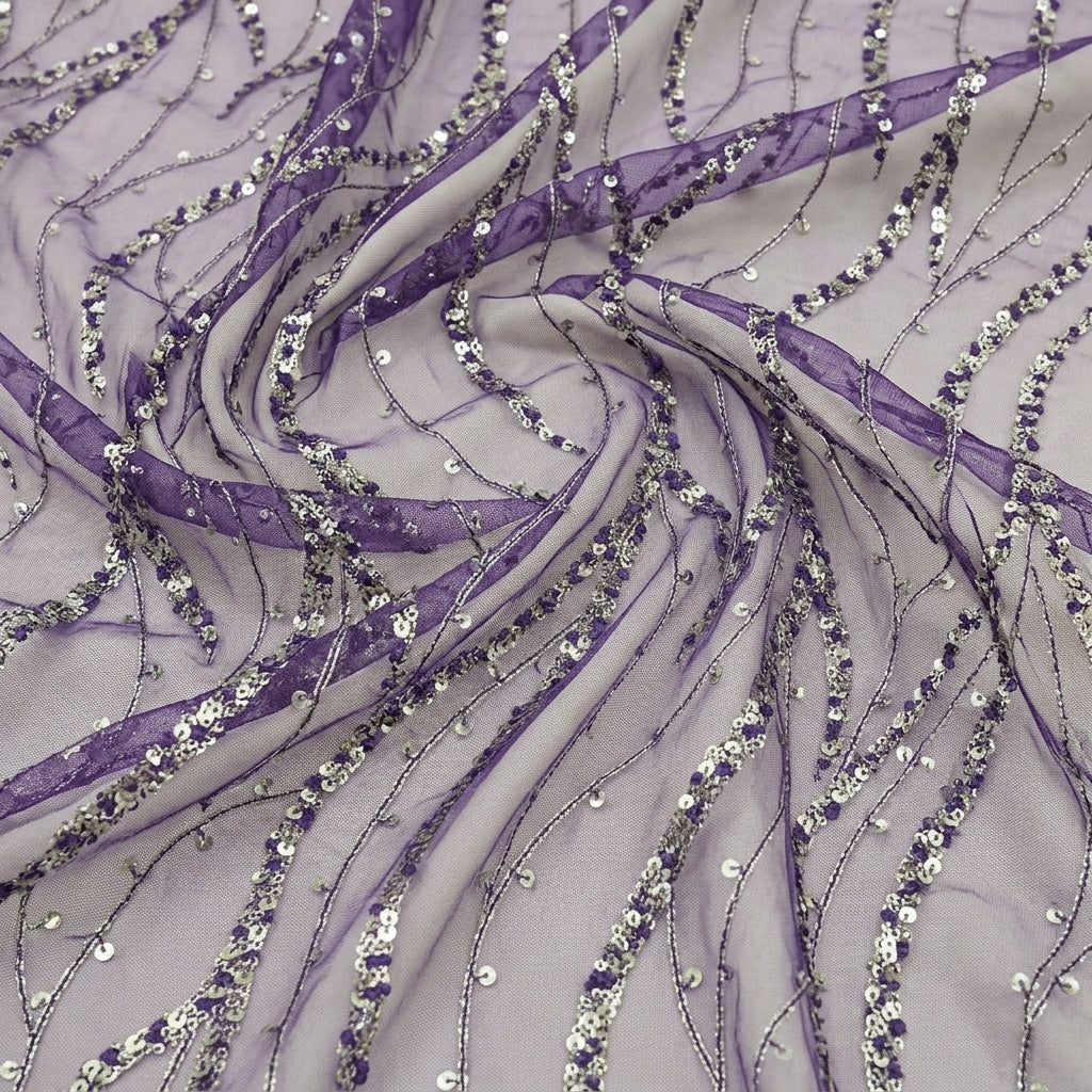 Embroidery Net Fabric - EA5311 - Swirl Smooth