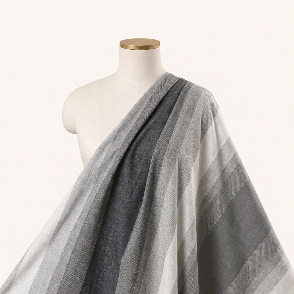 Multicolor Shaded Cotton Fabric Draped as a saree