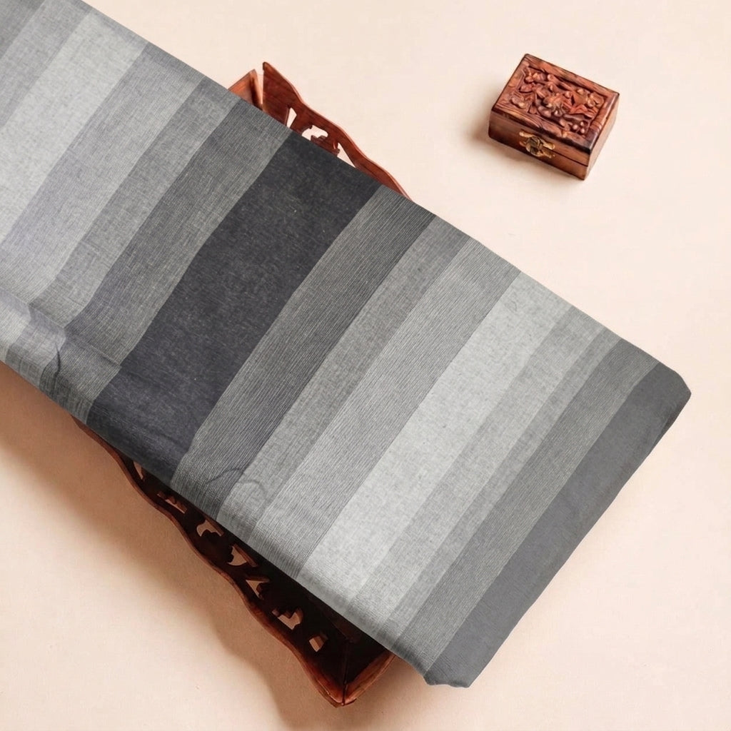 Folded Multicolor Shaded Cotton Fabric Highlighting Texture
