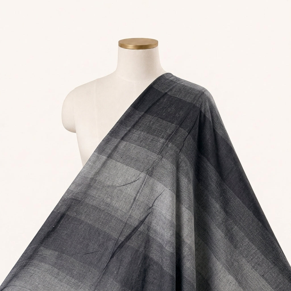 Multicolor Shaded Cotton Fabric Draped as a saree