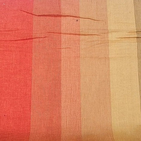 Red Shaded Cotton Fabric, laid flat