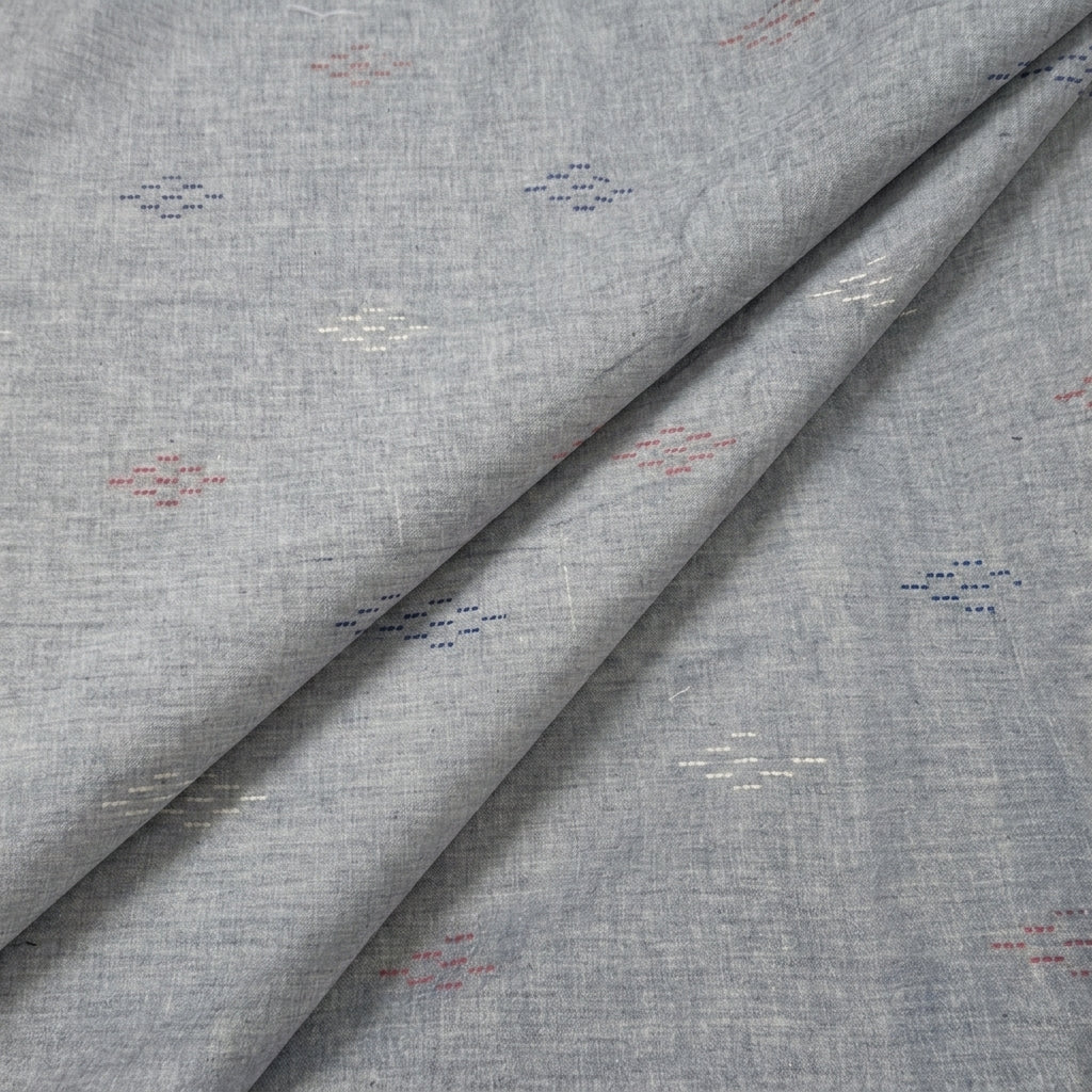 Folded Grey Embroidery Jacquard Fabric