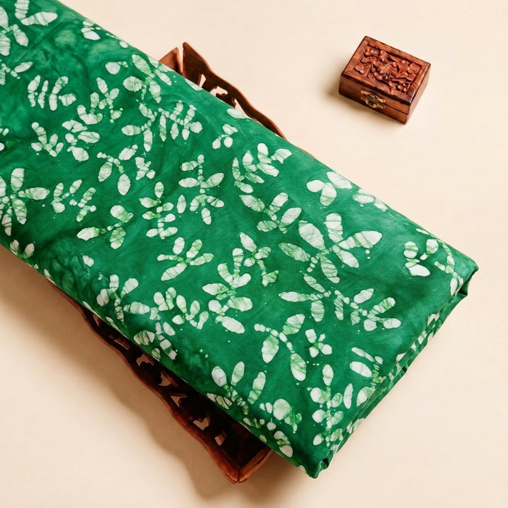 Green Batik Cotton Fabric