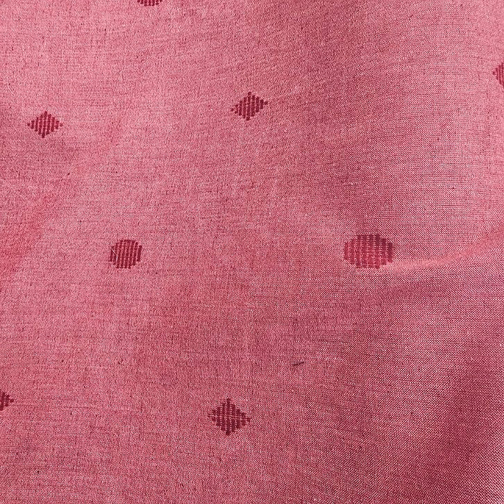 Pink Printed Cotton Fabric, laid flat