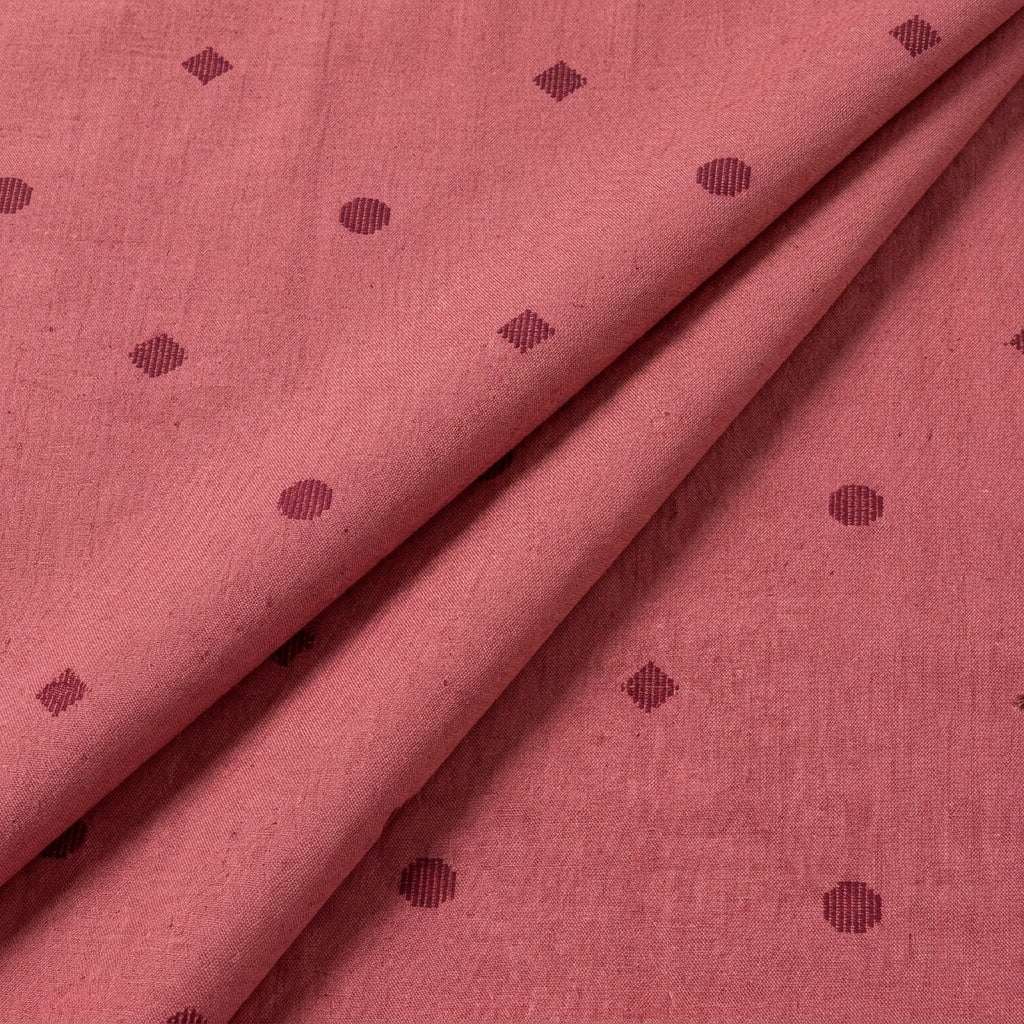 Folded Pink Printed Cotton Fabric