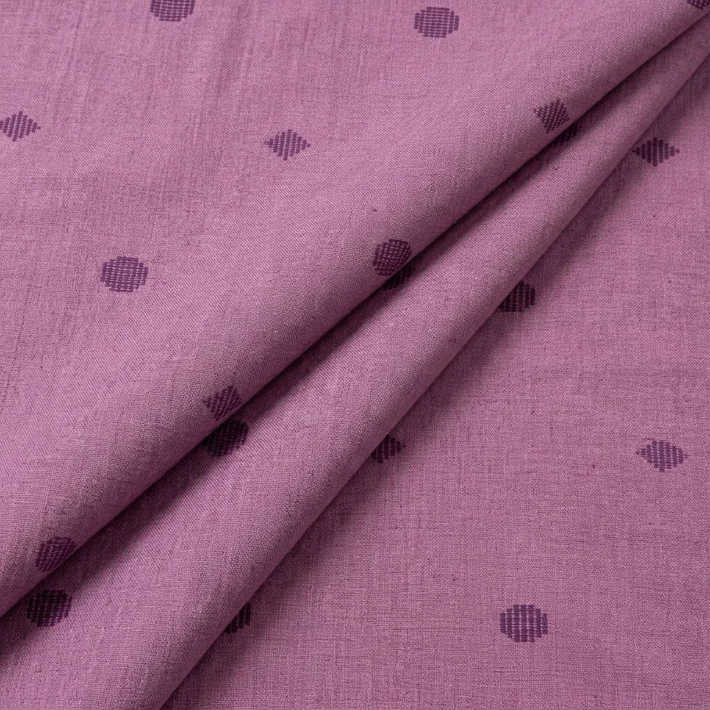 Folded Violet Printed Cotton Fabric