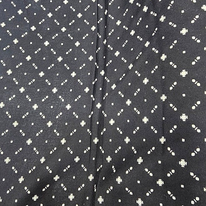 Black Diamond Rayon Fabric, laid flat