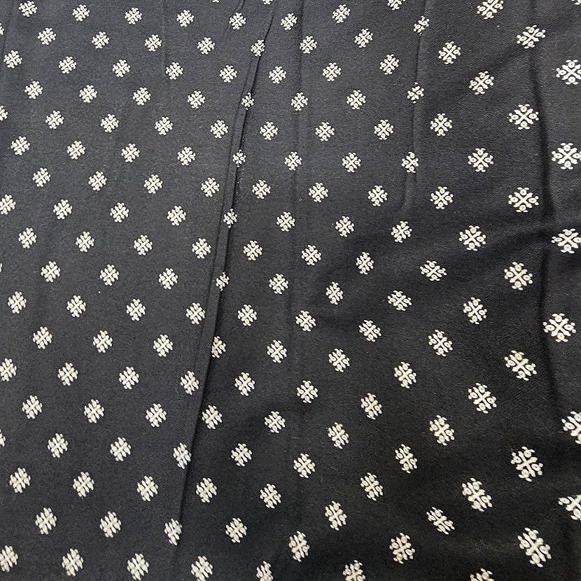 Black Diamond Rayon Fabric, laid flat