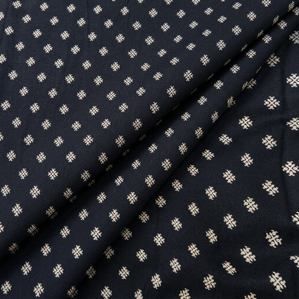 Black Diamond Rayon Fabric, folded