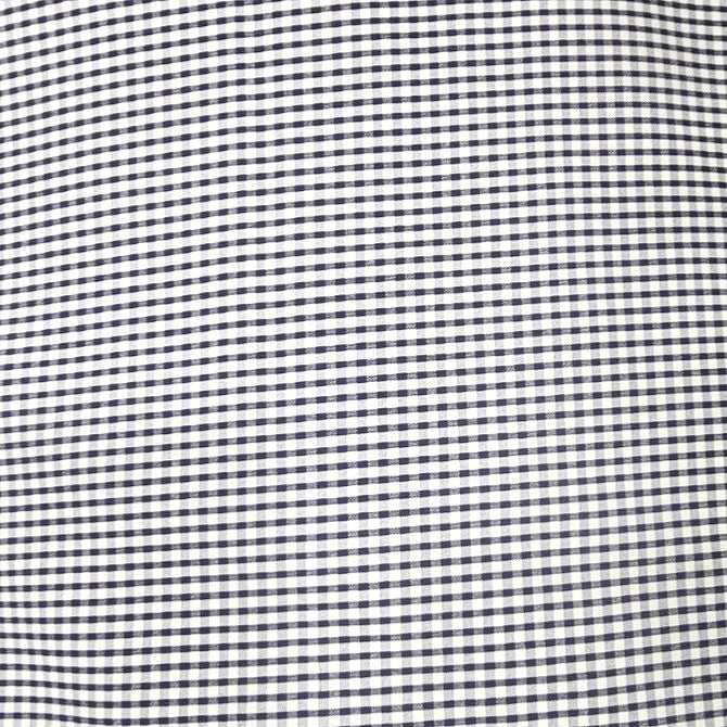 Black Checked Cotton Fabric, laid flat