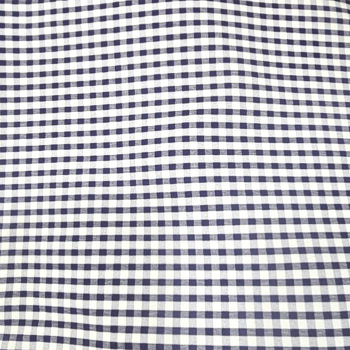 Black Checked Cotton Fabric, laid flat