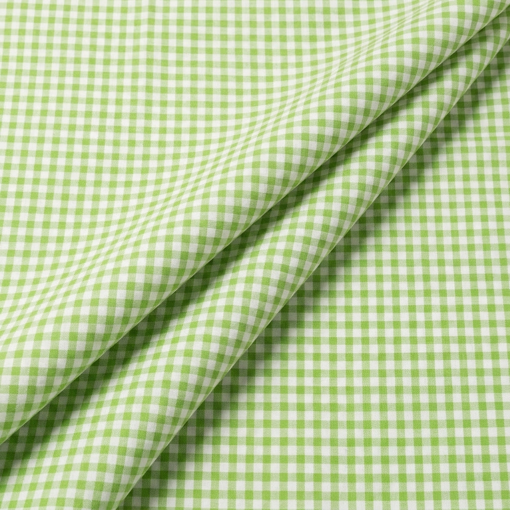 Folded Green Checked Cotton Fabric