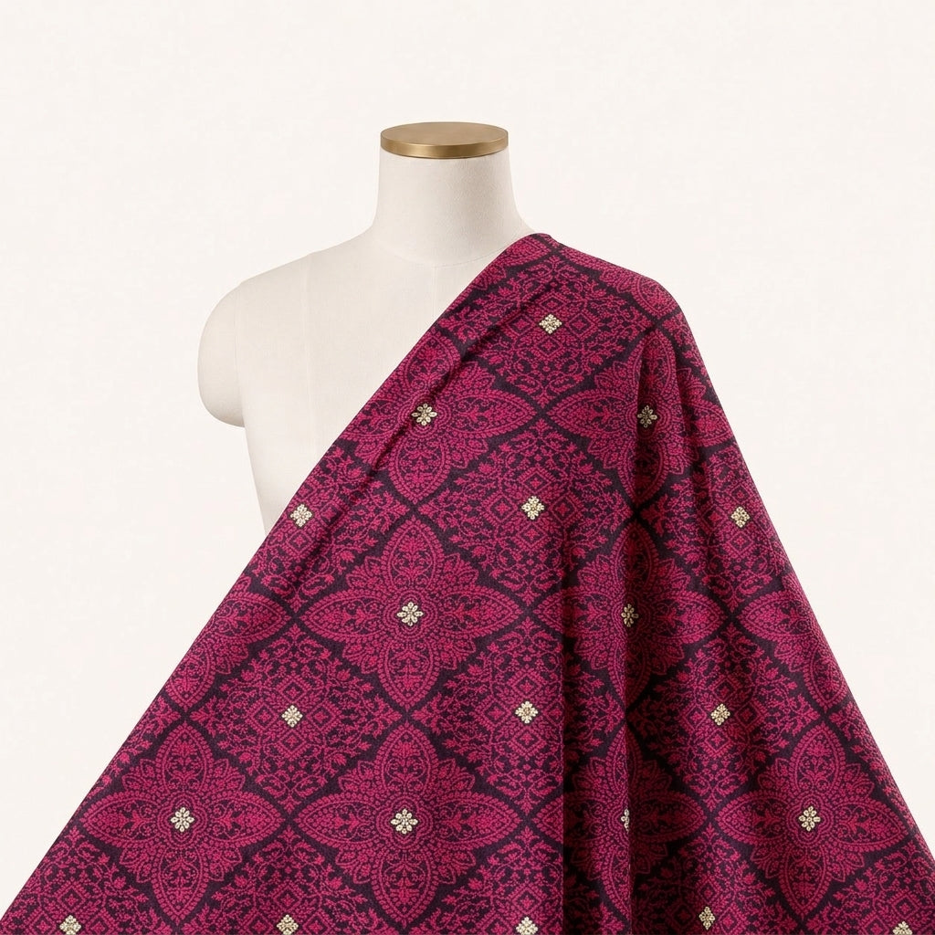 Black Zari Banaras Fabric Draped as a saree