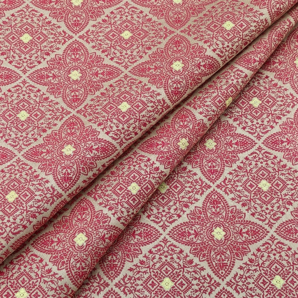 Folded Beige Zari Banaras Fabric