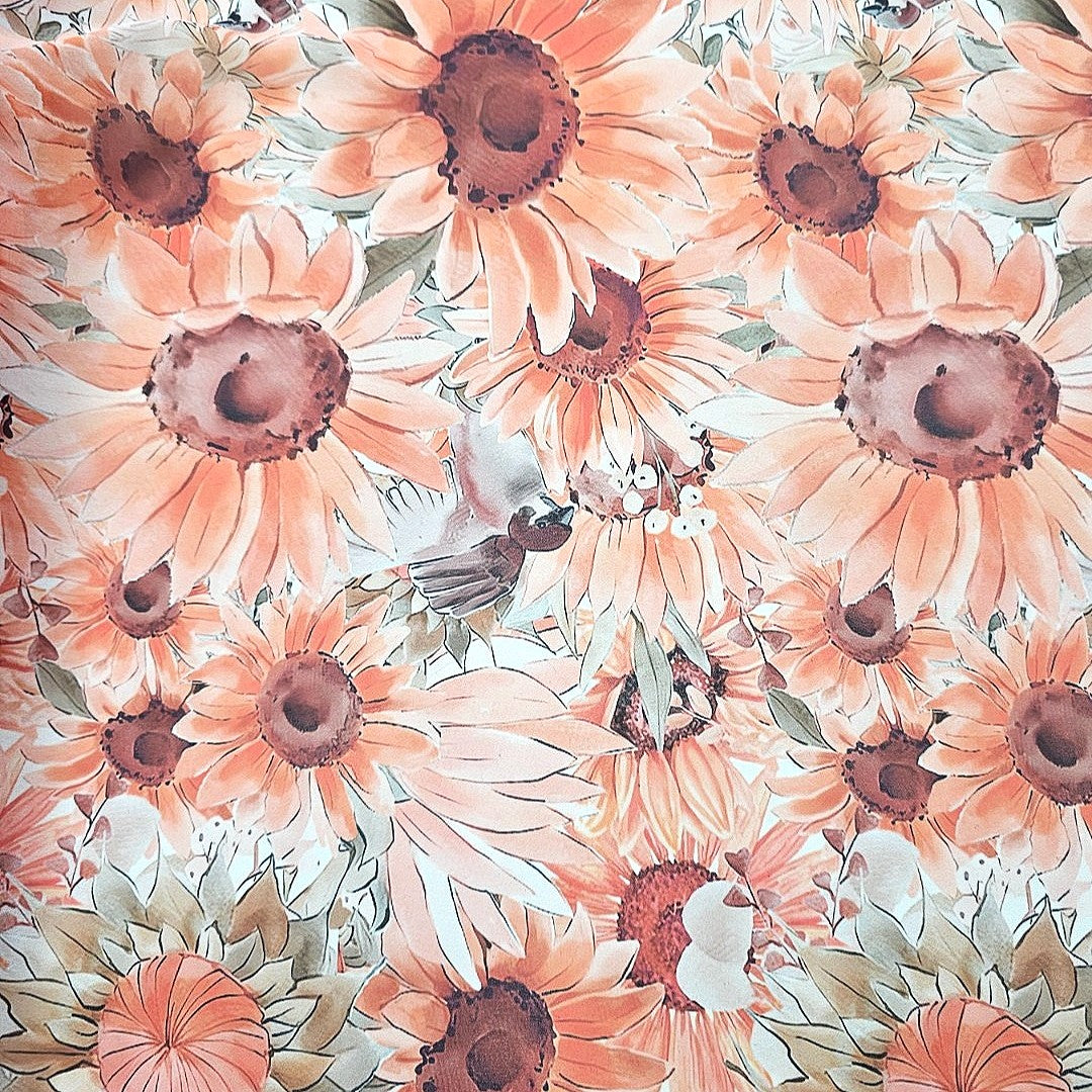 Floral Georgette Fabric - EB10339 - Flat fabric
