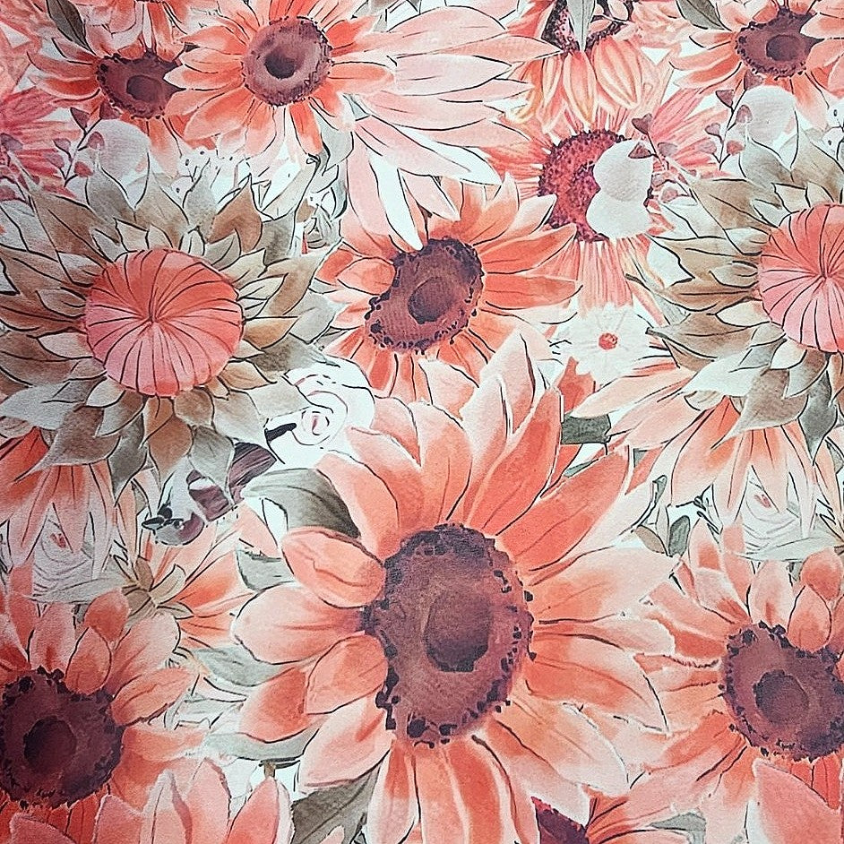 Floral Georgette Fabric - EB10351 - Flat fabric
