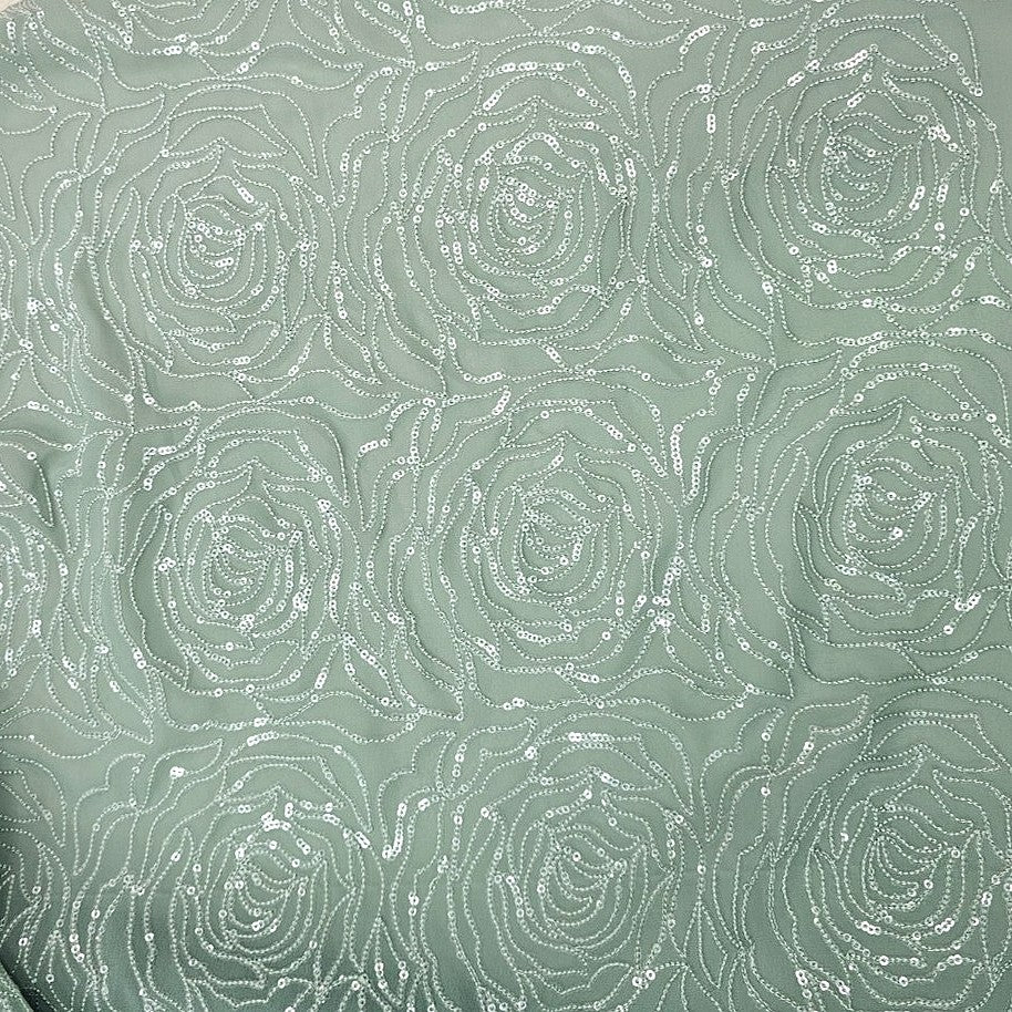 Floral Embroidery Georgette Fabric