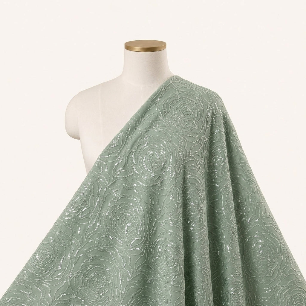 Floral Embroidery Georgette Fabric