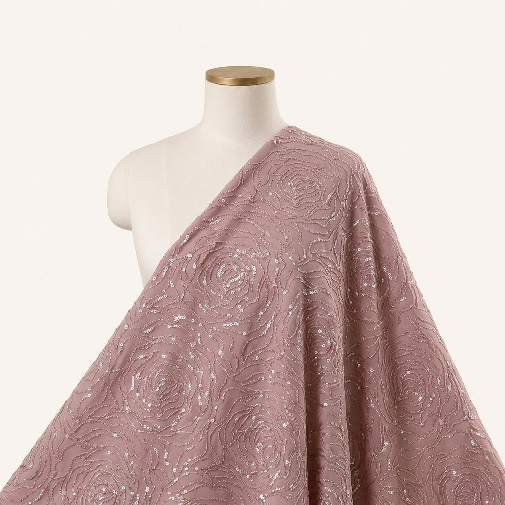 Floral Embroidery Georgette Fabric