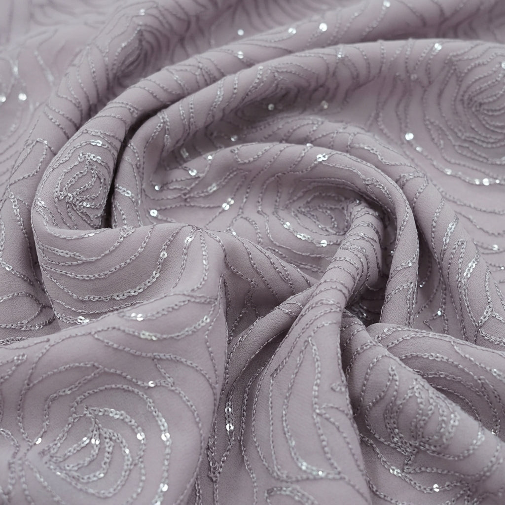 Floral Embroidery Georgette Fabric