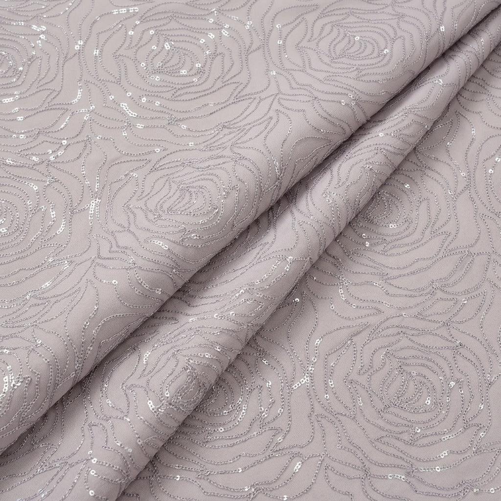Floral Embroidery Georgette Fabric