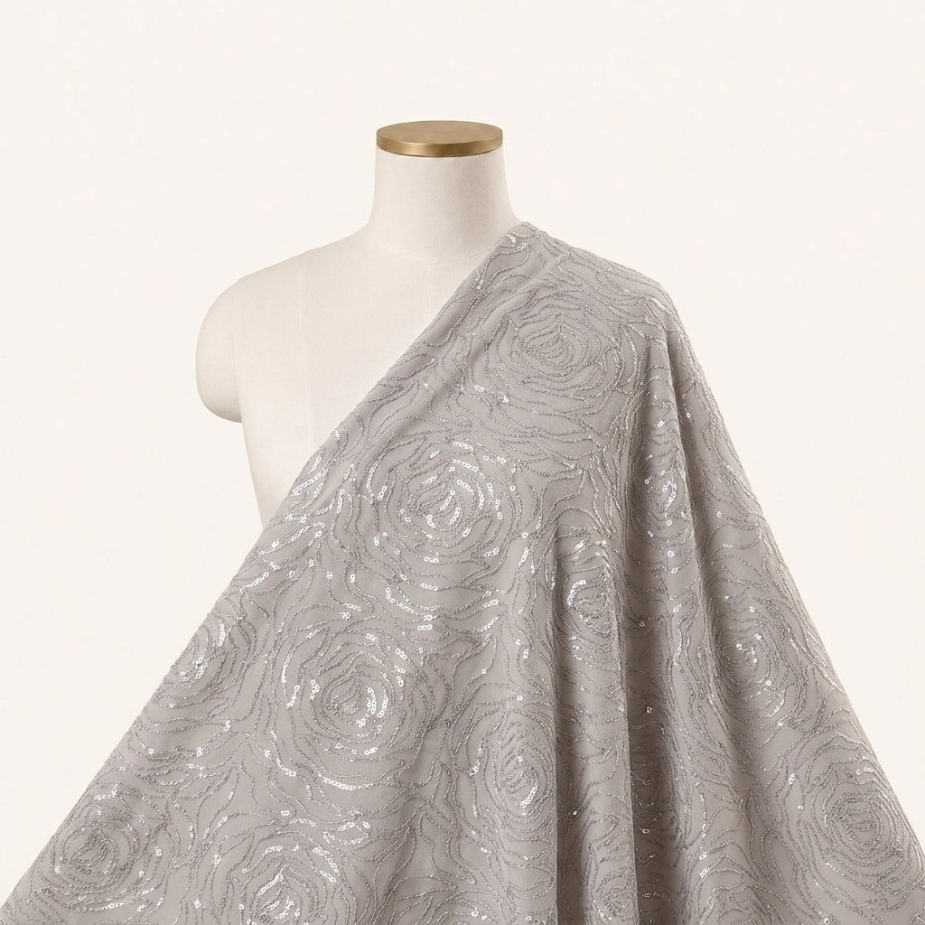 Floral Embroidery Georgette Fabric