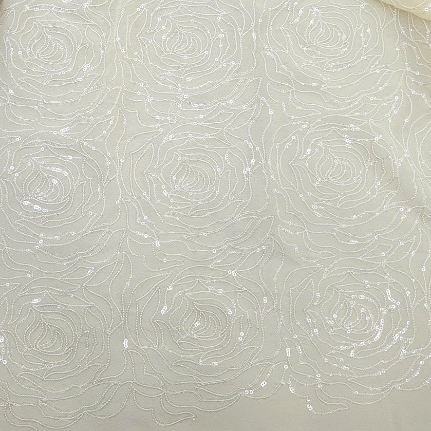 Floral Embroidery Georgette Fabric