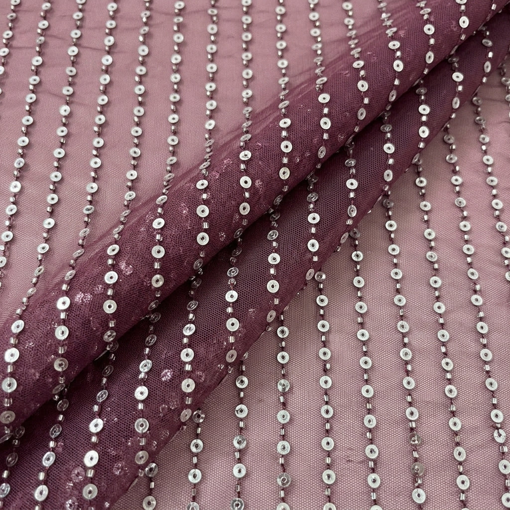 Embroidery Net Fabric - EB10493 - folds