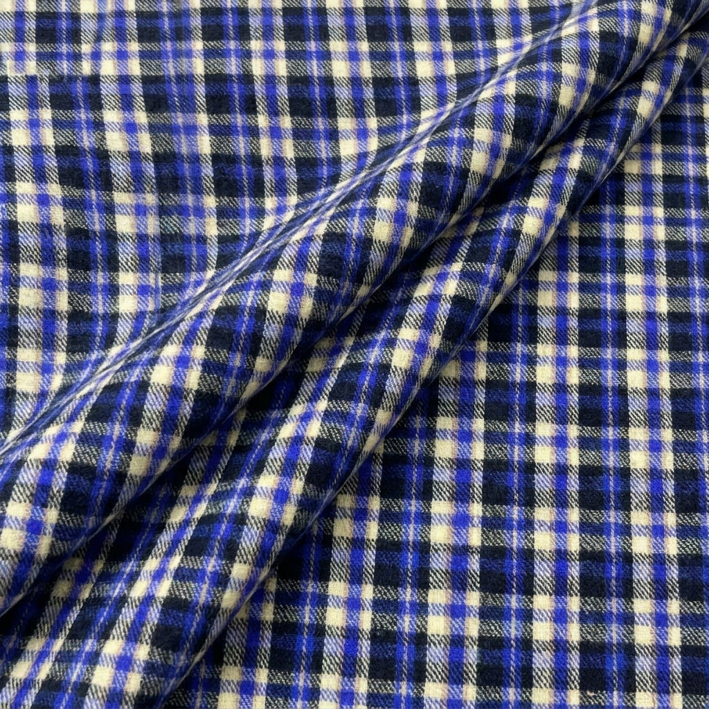 Folded Checked Multicolor Checked Cotton Fabric