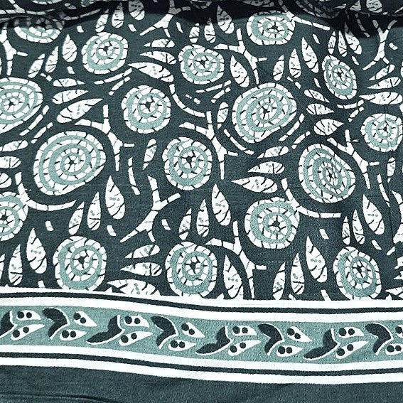 Floral Cotton Fabric - EB11182 - Flat fabric
