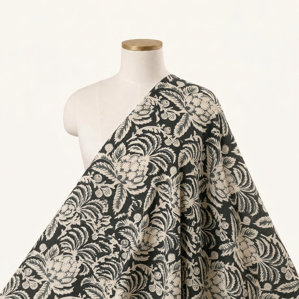 Floral Cotton Fabric - EB11184 - saree_drape