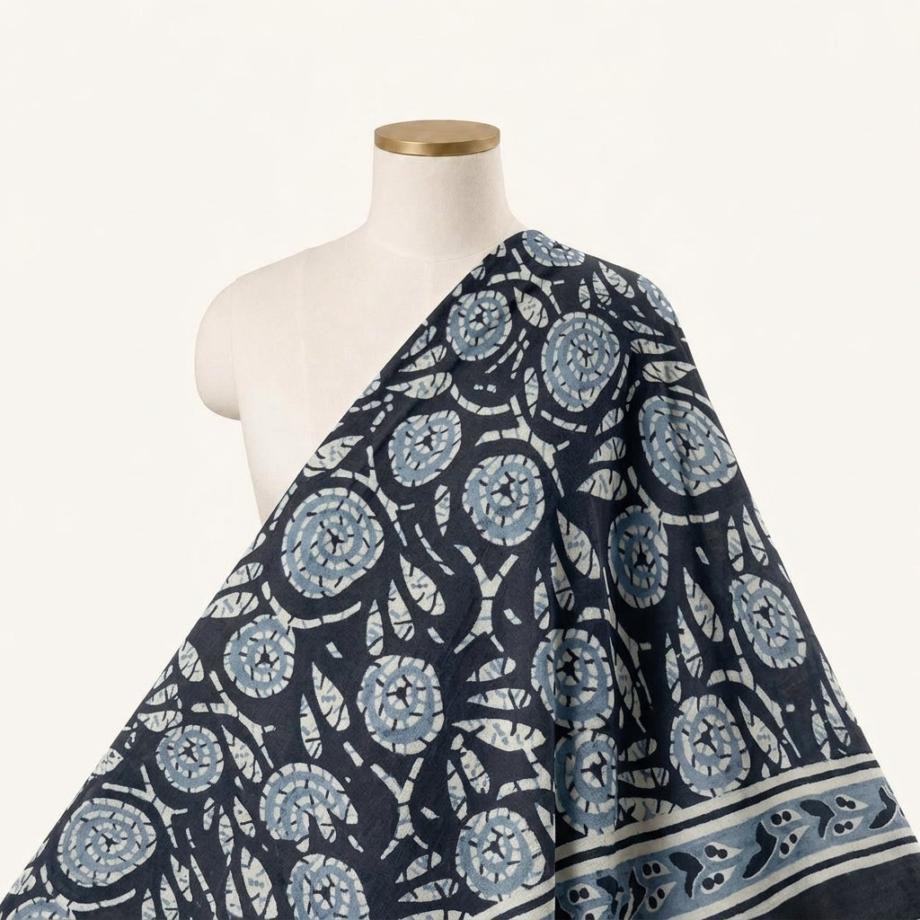 Floral Cotton Fabric - EB11191 - saree_drape