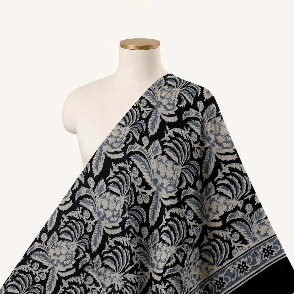 Floral Cotton Fabric - EB11193 - saree_drape