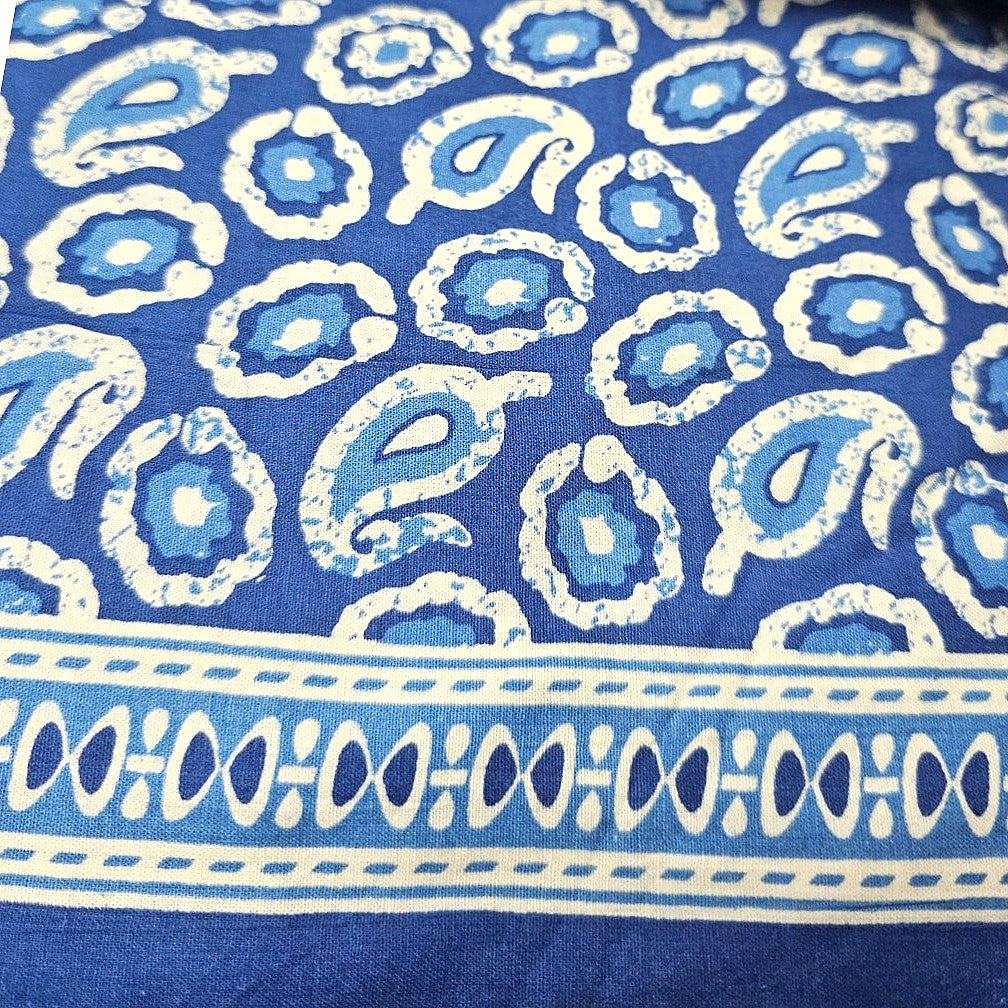Paisley Cotton Fabric - EB11199 - Flat fabric