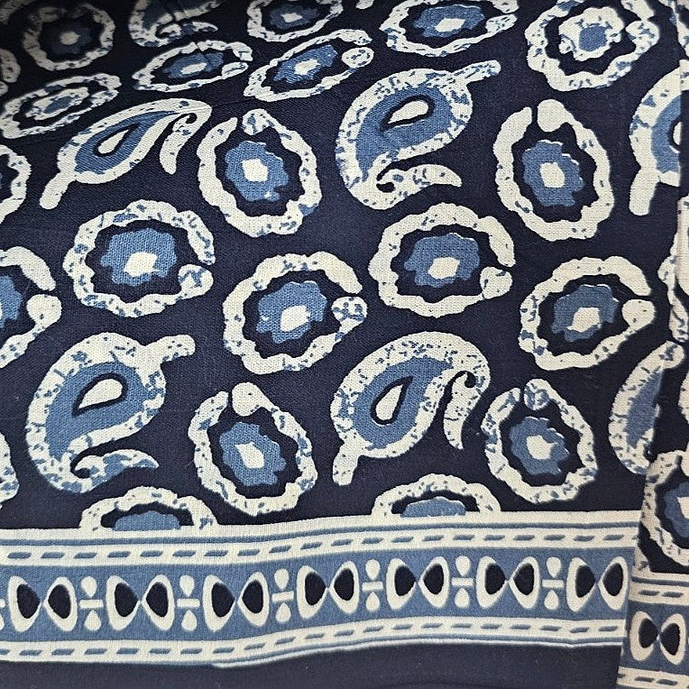 Paisley Cotton Fabric - EB11200 - Flat fabric