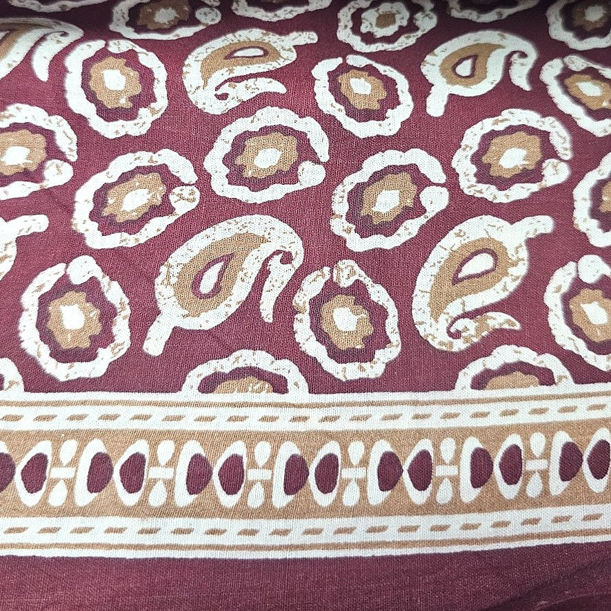Paisley Cotton Fabric - EB11201 - Flat fabric