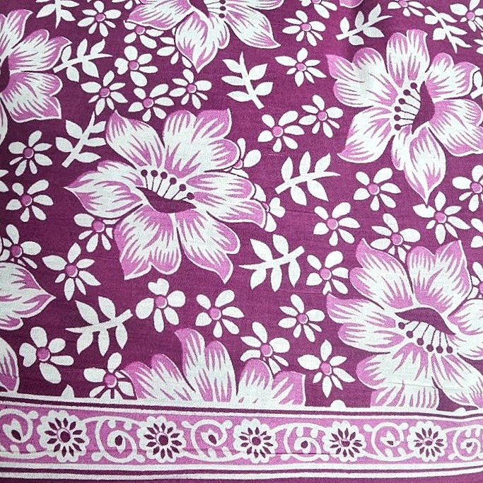 Floral Cotton Fabric - EB11203 - Flat fabric