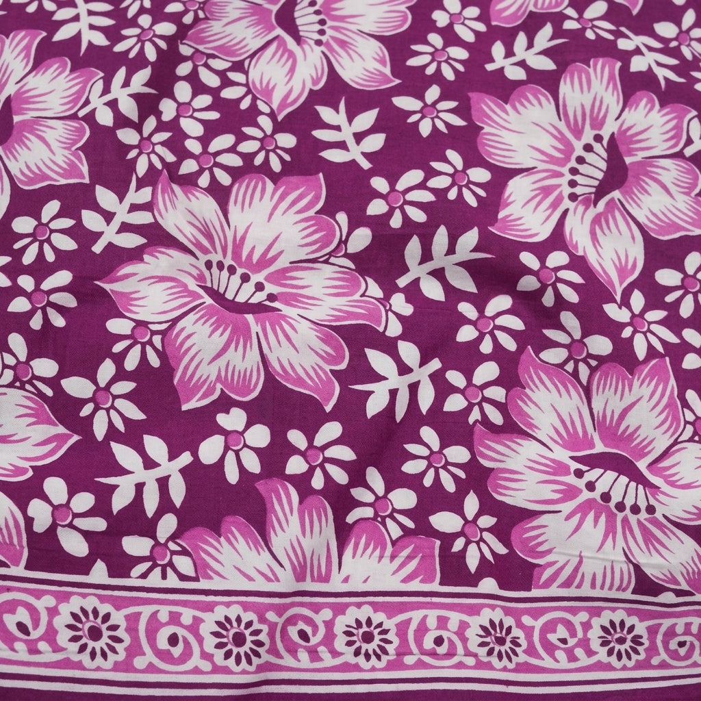 Swirled Floral Pink Floral Cotton Fabric
