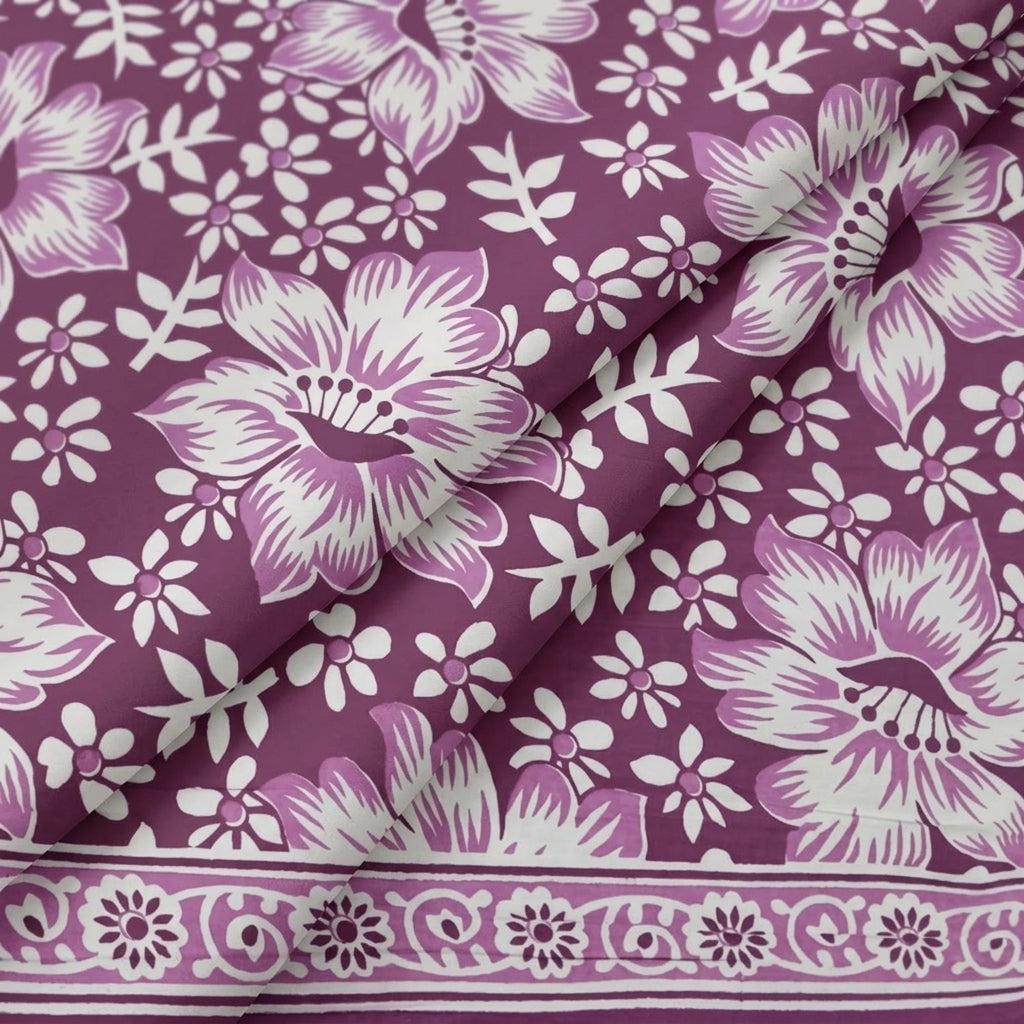 Floral Cotton Fabric - EB11203 - folds
