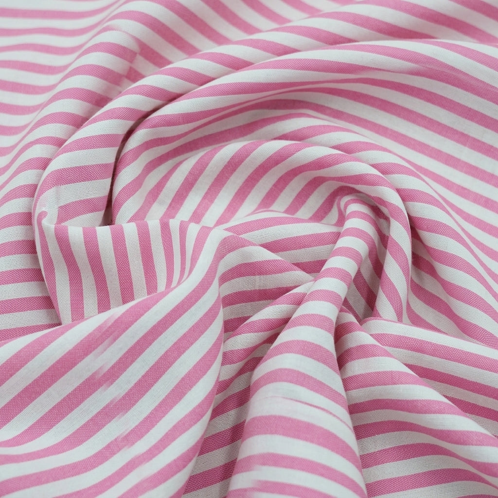 Swirled Stripes Pink Stripes Terry Cotton Fabric